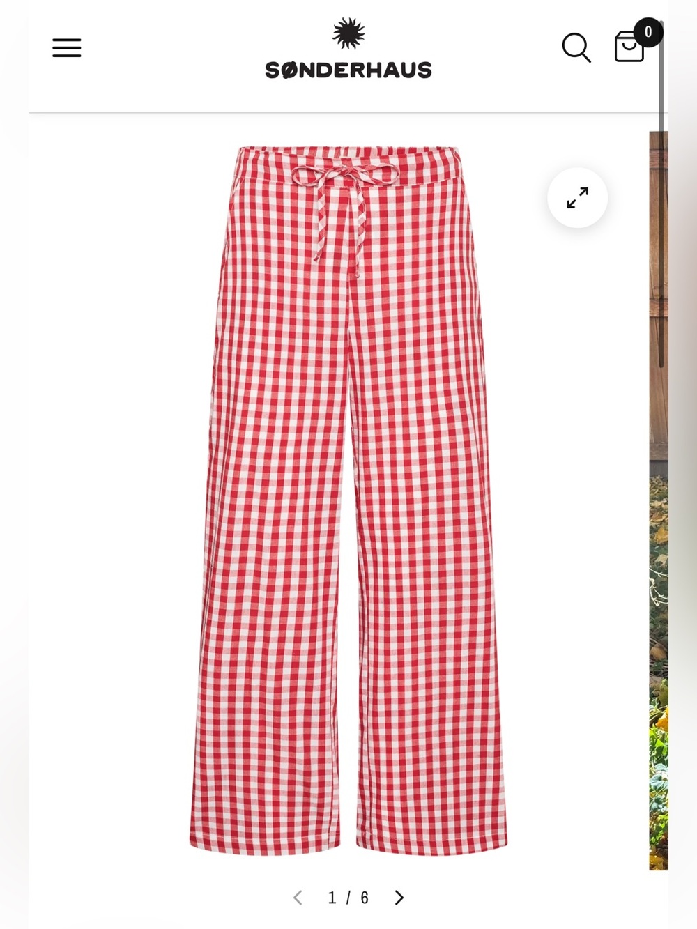 Sonderhaus Perfect Pant in Red Gingham - Picture 7 of 9